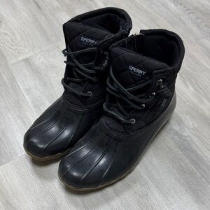 Sperry Quilted Black Boots